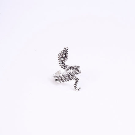 Rings - Naagvadhu Rhodium Ring - Opal Touch