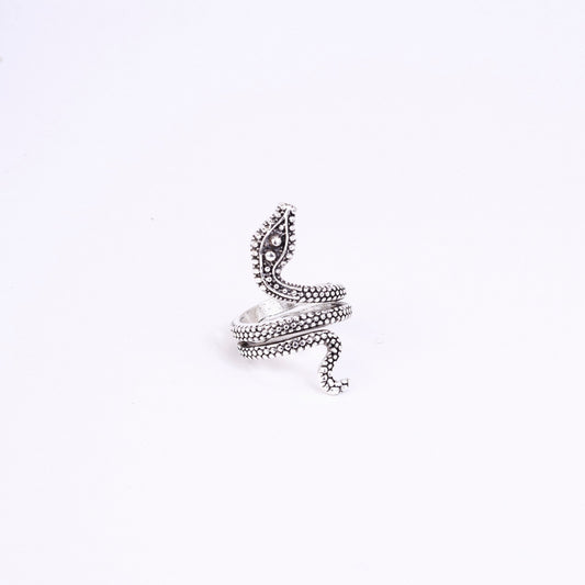 Rings - Naagvadhu Rhodium Ring - Opal Touch