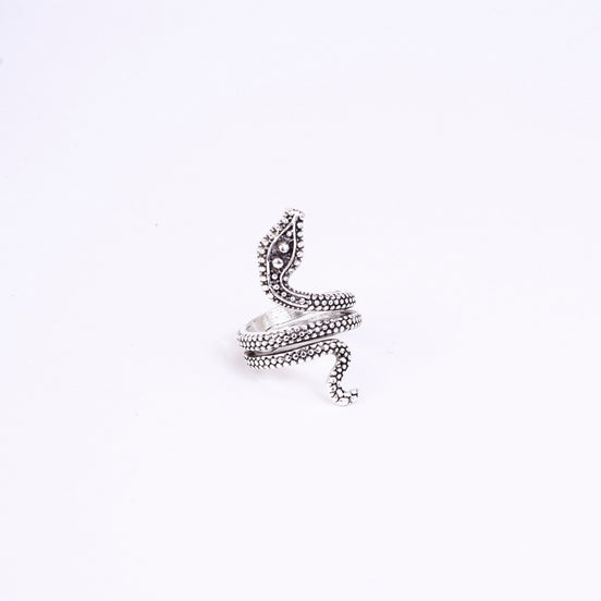 Rings - Naagvadhu Rhodium Ring - Opal Touch