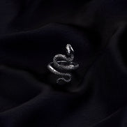 Rings - Naagvadhu Rhodium Twisted Ring - Opal Touch