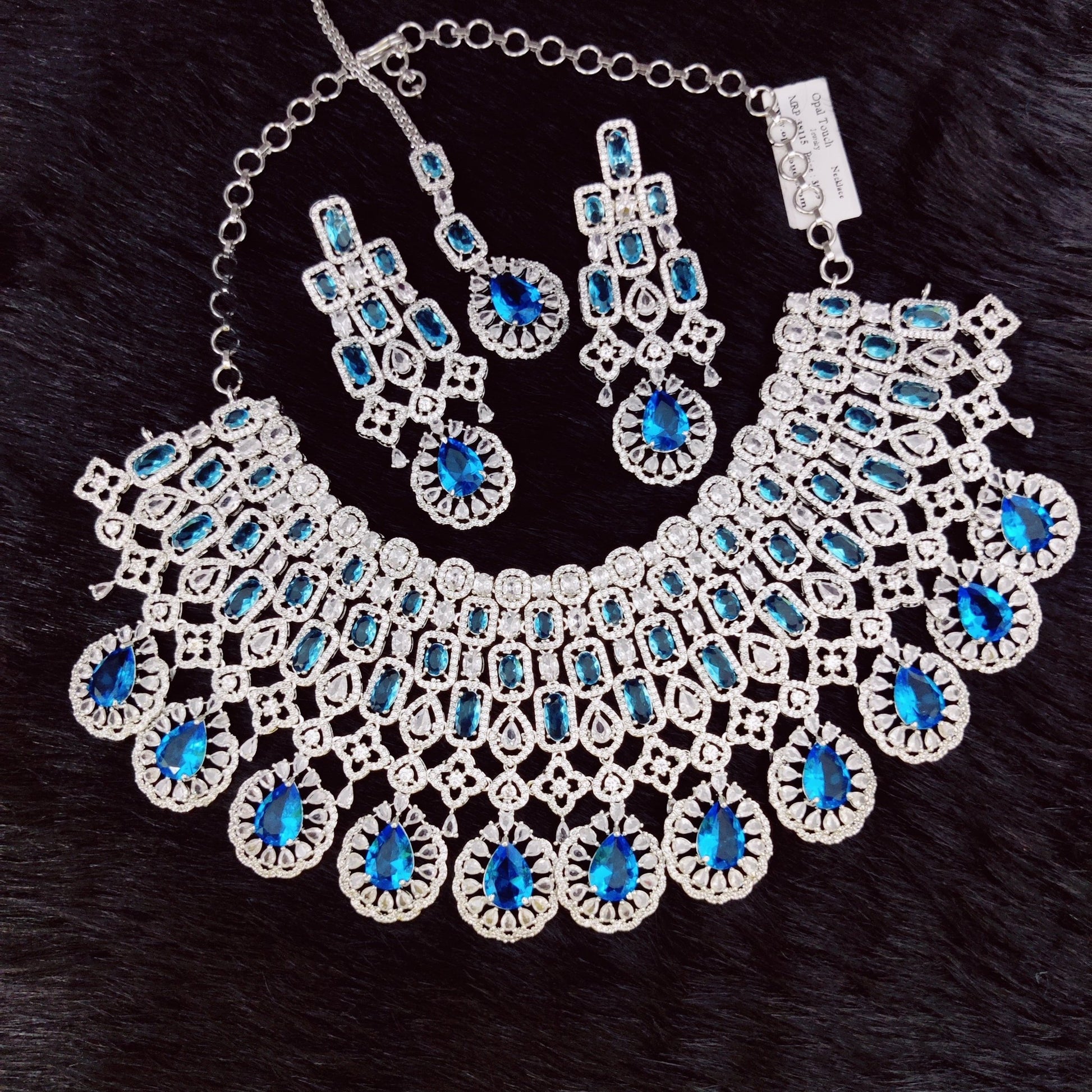 Opal Touch - Ocean Breeze Necklace in Rhodium - Necklace