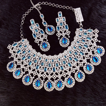 Opal Touch - Ocean Breeze Necklace in Rhodium - Necklace