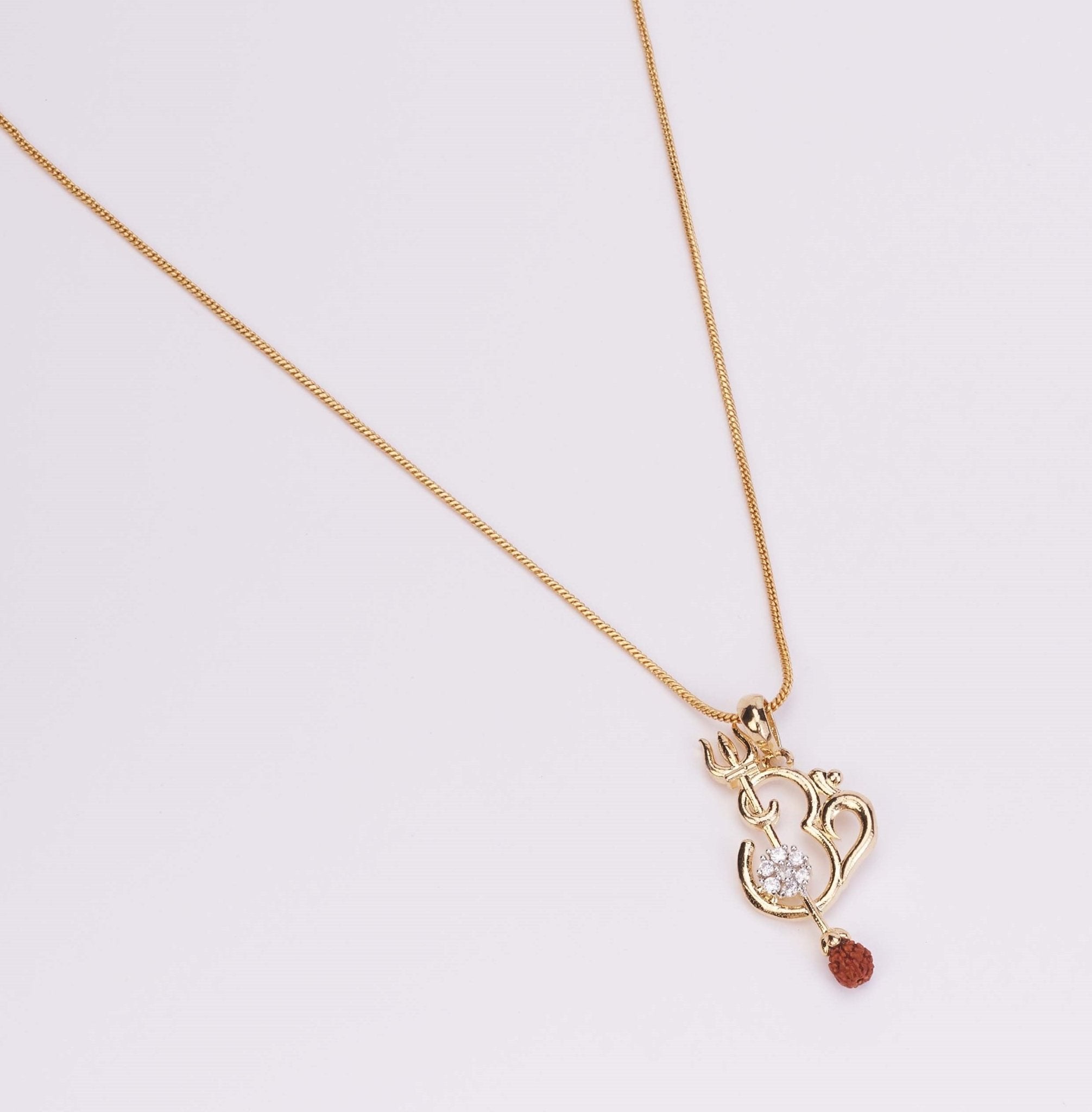 Locket Set - Om Namah Shivaye Gold Plated Locket Set - Opal Touch