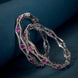 Bangles - Opaline Grove Rhodium Bangles - Opal Touch