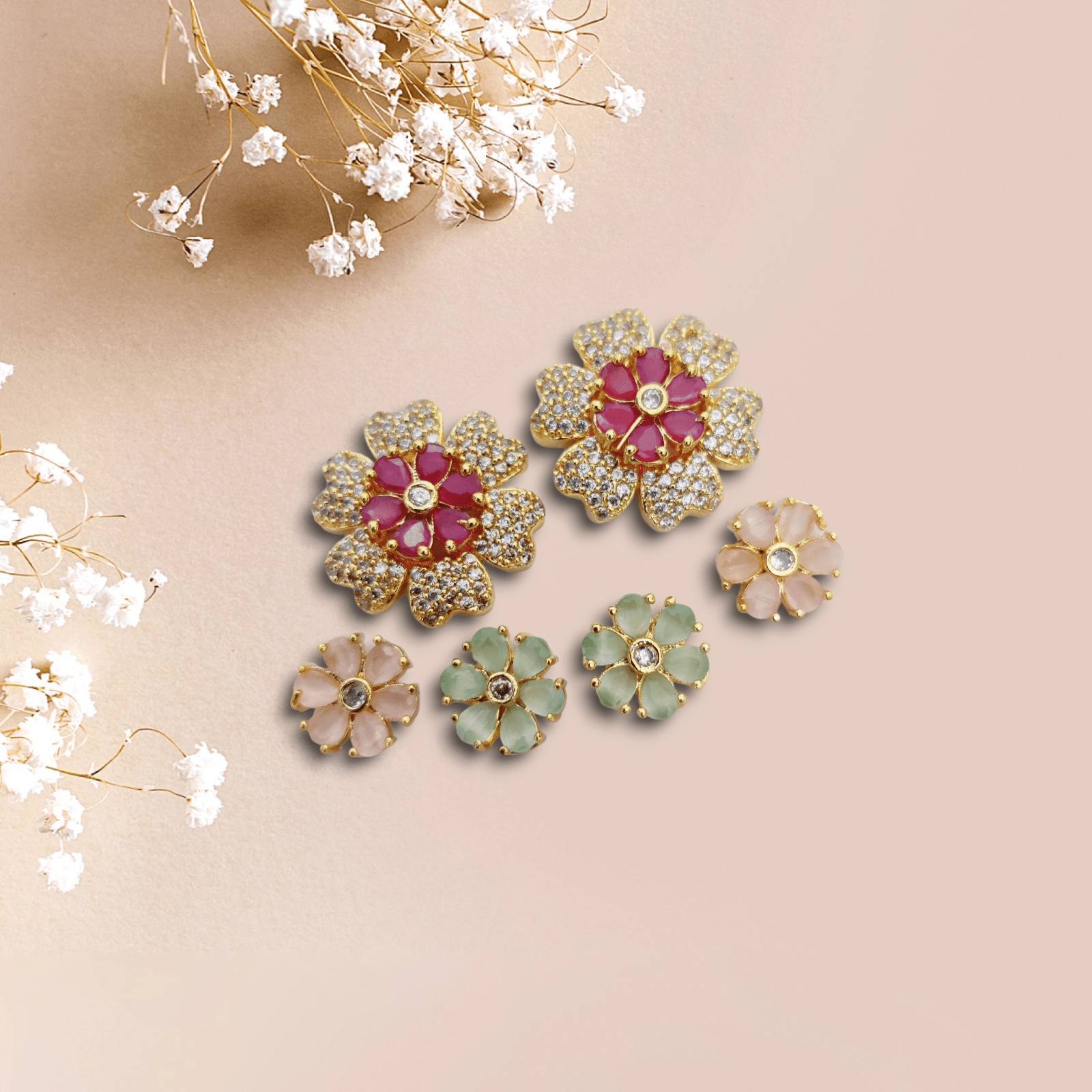 Opal Touch - Opulent Color Symphony Earrings - Earrings