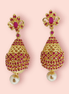 Opal Touch - Opulent Crimson Sparkle Earrings - Earrings