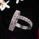Opulent Cubic Zirconia Statement Rhodium Plated Bangles Set (Pack of 2) - Opal Touch
