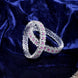 Opulent Cubic Zirconia Statement Rhodium Plated Bangles Set (Pack of 2) - Opal Touch