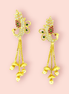 Opal Touch - Opulent Garnet Elegance Earrings - Earrings