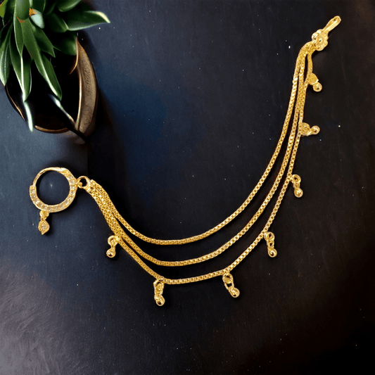 Nose Pin - Opulent Gold Charm Nose Pin - Opal Touch