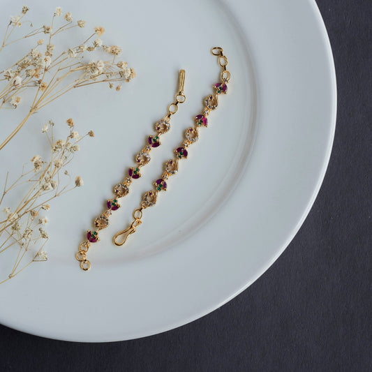 Matil - Opulent Majestic Golden Ear Chain - Opal Touch