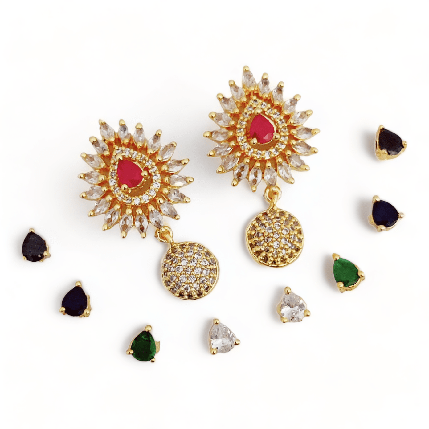 Opal Touch - Opulent Multicolor Delight Earrings - Earrings