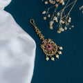 Tika - Opulent Pink Sapphire Maang Tika - Opal Touch