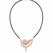 Opulent Rose Gold Feather Mangalsutra - Opal Touch