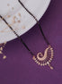 Mangalsutra - Opulent Rose Gold Feather Mangalsutra - Opal Touch