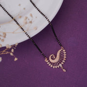 Mangalsutra - Opulent Rose Gold Feather Mangalsutra - Opal Touch