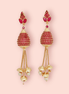 Opal Touch - Opulent Ruby Elegance Earrings - Earrings