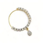 Opal Touch - Opulent Silver Elegance Nose Pin - Nose Pin