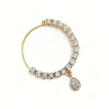 Opal Touch - Opulent Silver Elegance Nose Pin - Nose Pin