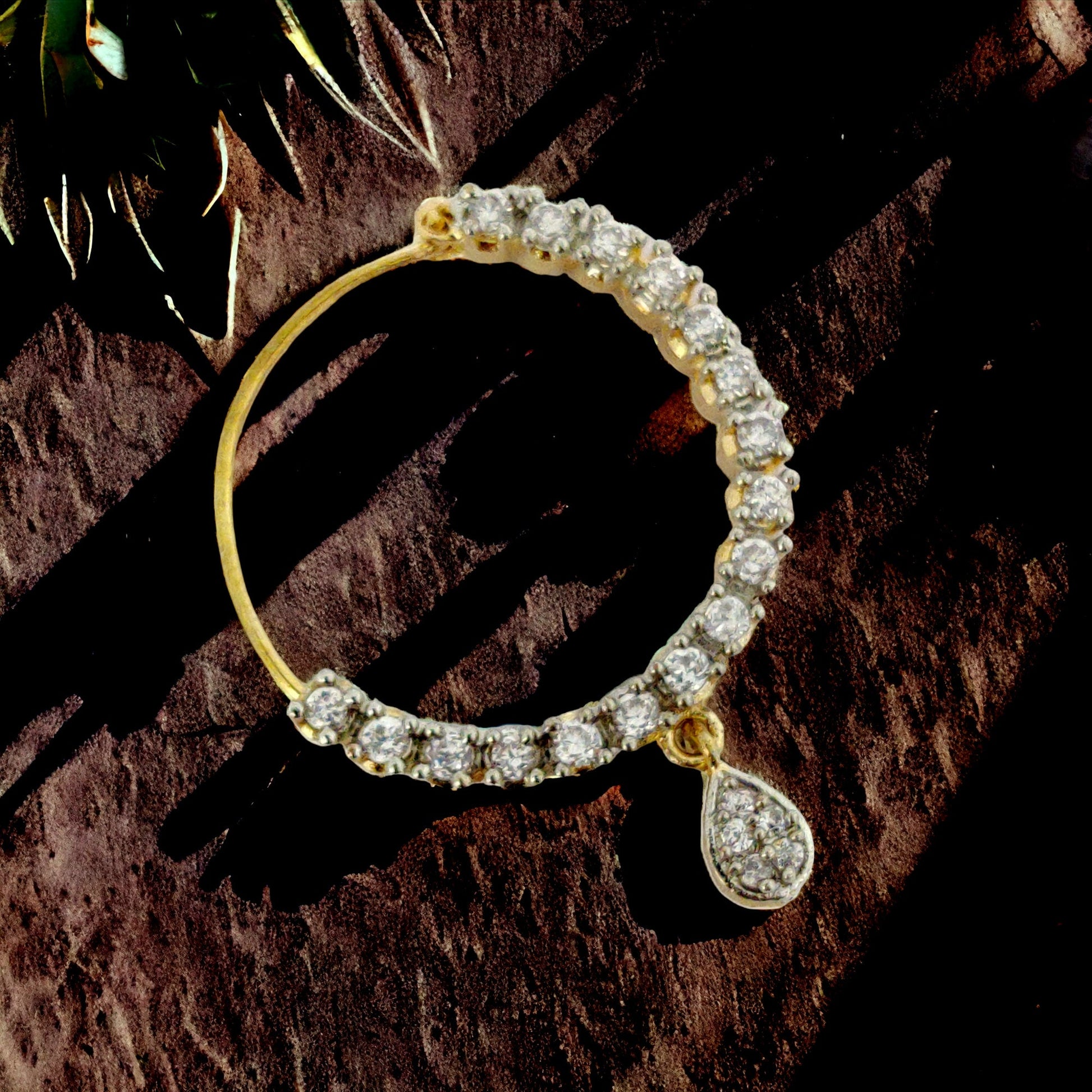 Opal Touch - Opulent Silver Elegance Nose Pin - Nose Pin