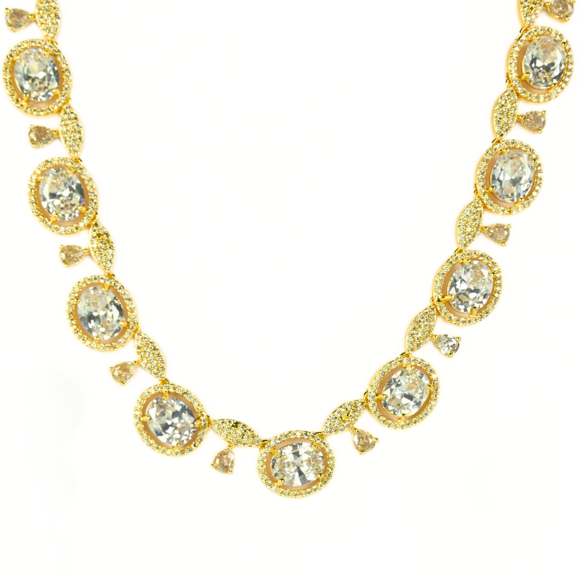 Necklace - Opulent Spark Gold Plated Necklace - Opal Touch