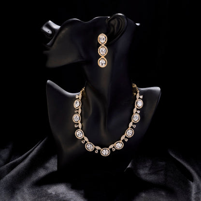 Necklace - Opulent Spark Gold Plated Necklace - Opal Touch