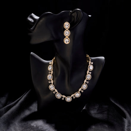 Necklace - Opulent Spark Gold Plated Necklace - Opal Touch