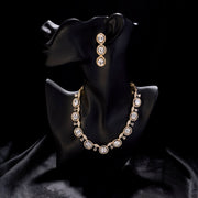 Necklace - Opulent Spark Gold Plated Necklace - Opal Touch