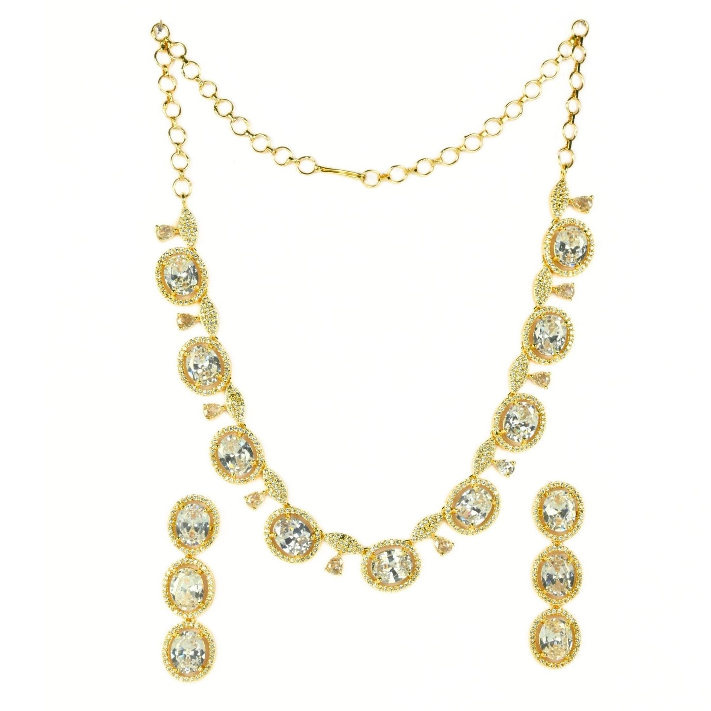 Necklace - Opulent Spark Gold Plated Necklace - Opal Touch