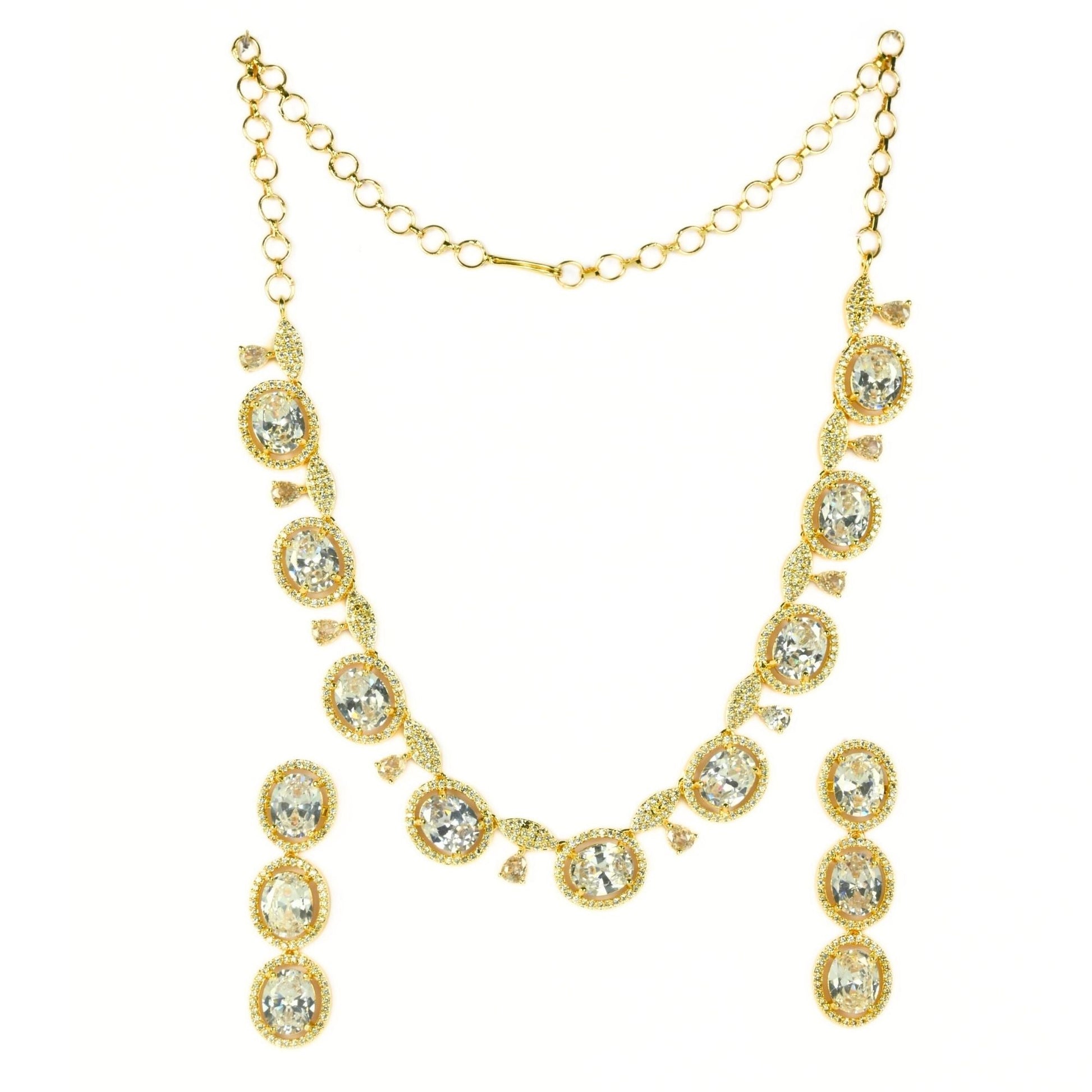 Necklace - Opulent Spark Gold Plated Necklace - Opal Touch