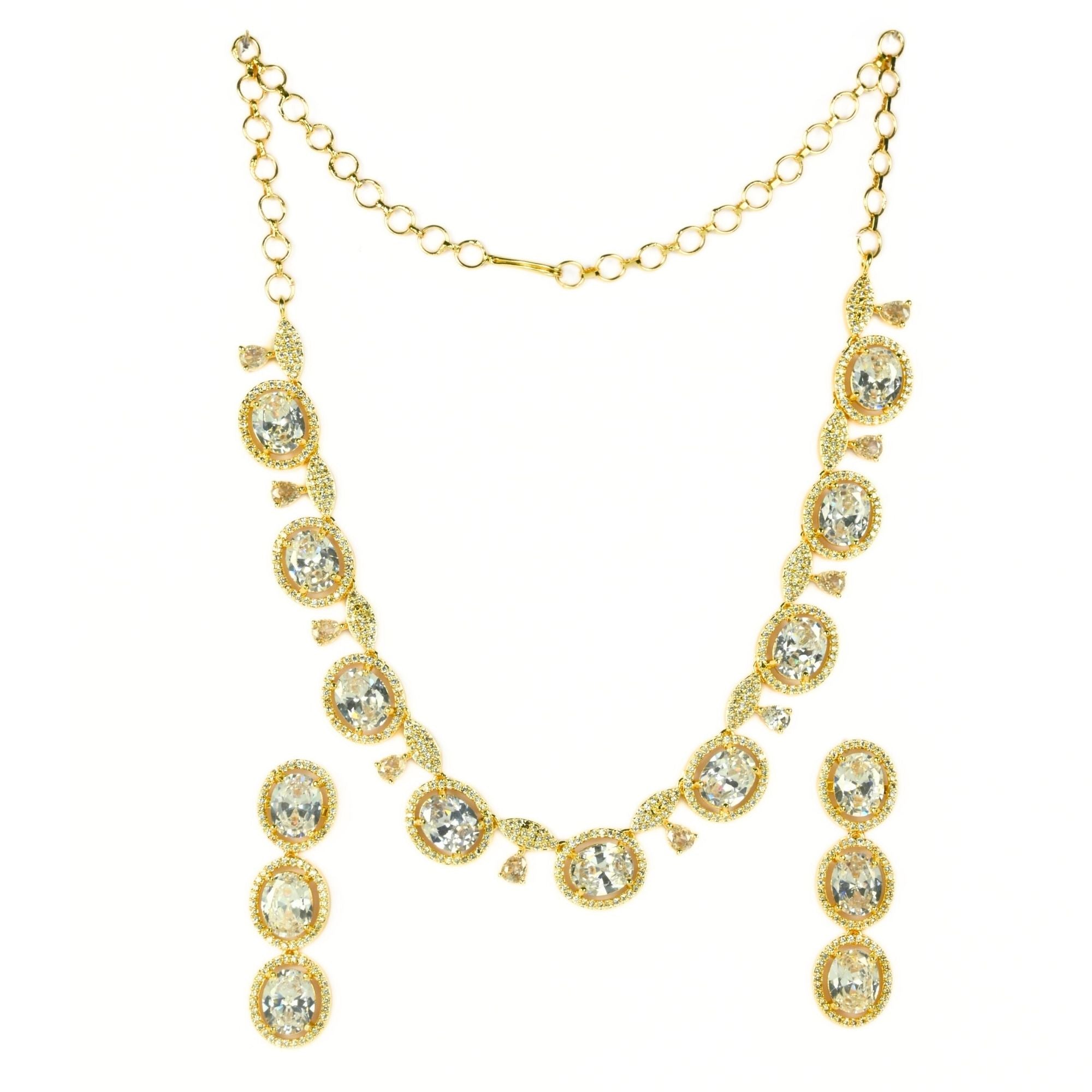Necklace - Opulent Spark Gold Plated Necklace - Opal Touch