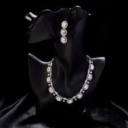 Necklace - Opulent Spark Rhodium Necklace - Opal Touch