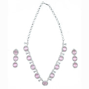 Necklace - Opulent Spark Rhodium Necklace - Opal Touch