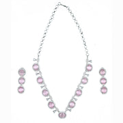 Necklace - Opulent Spark Rhodium Necklace - Opal Touch
