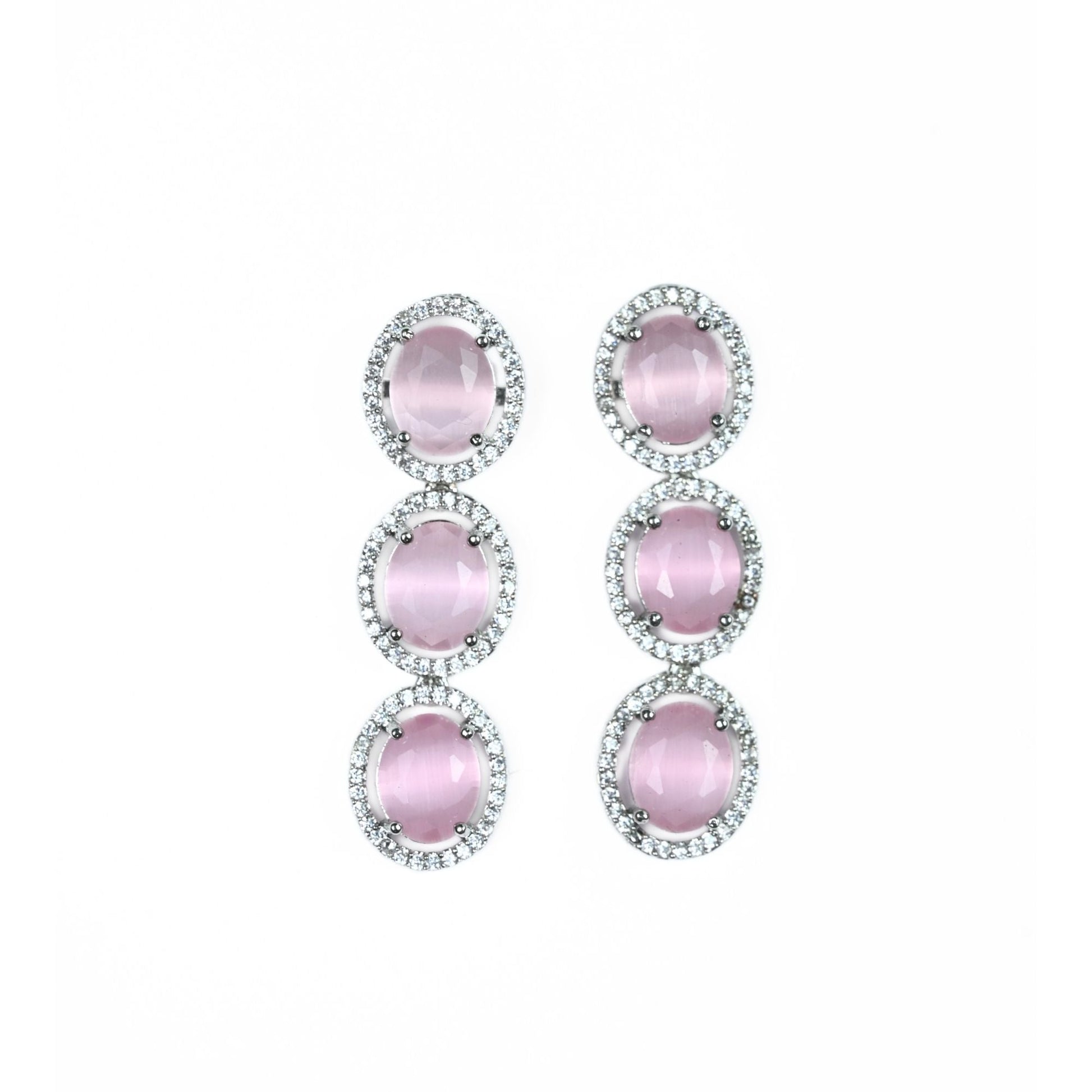 Necklace - Opulent Spark Rhodium Necklace - Opal Touch