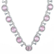 Necklace - Opulent Spark Rhodium Necklace - Opal Touch