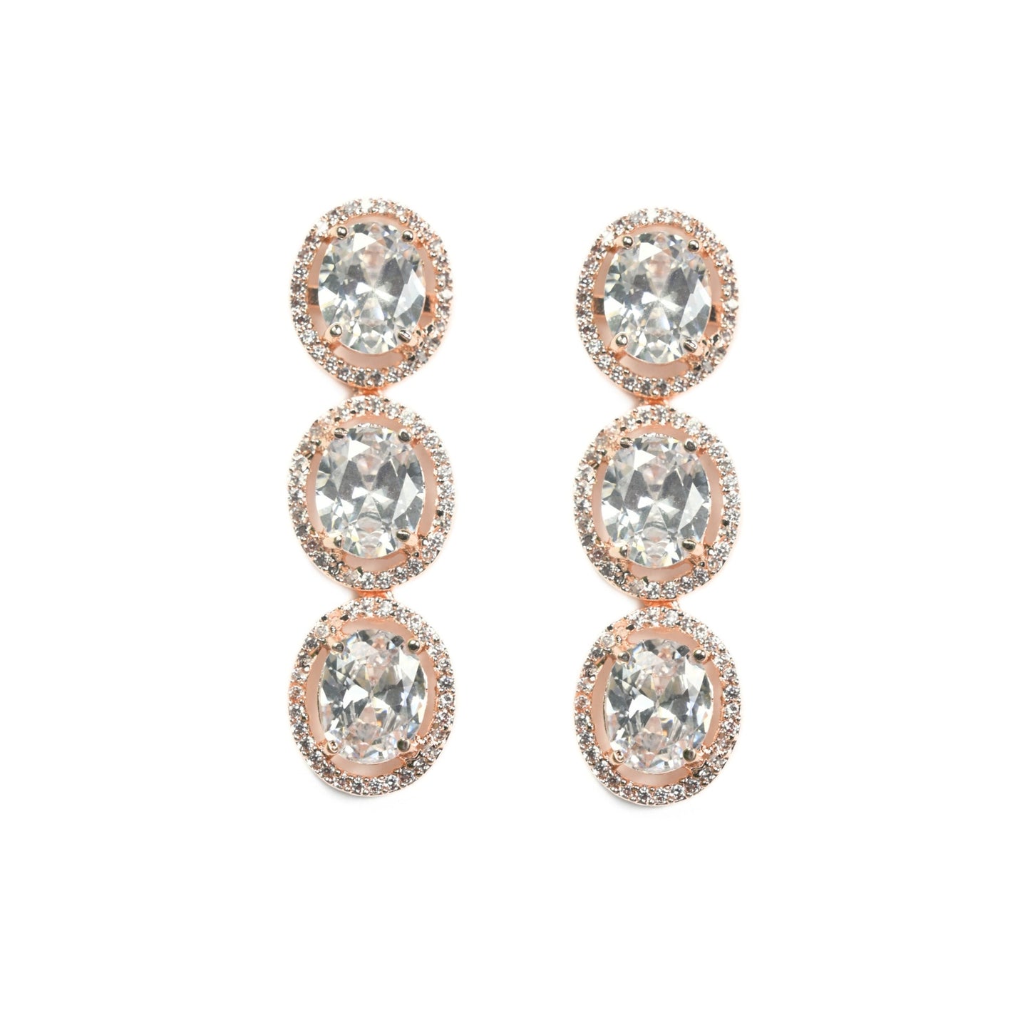 Necklace - Opulent Spark Rose Gold Necklace - Opal Touch