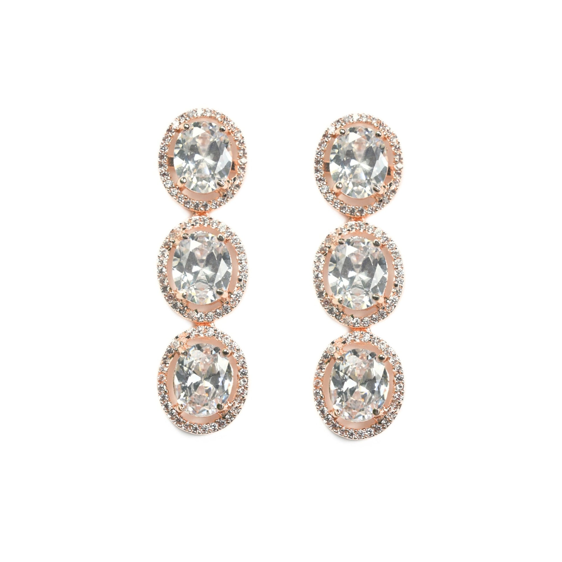 Necklace - Opulent Spark Rose Gold Necklace - Opal Touch