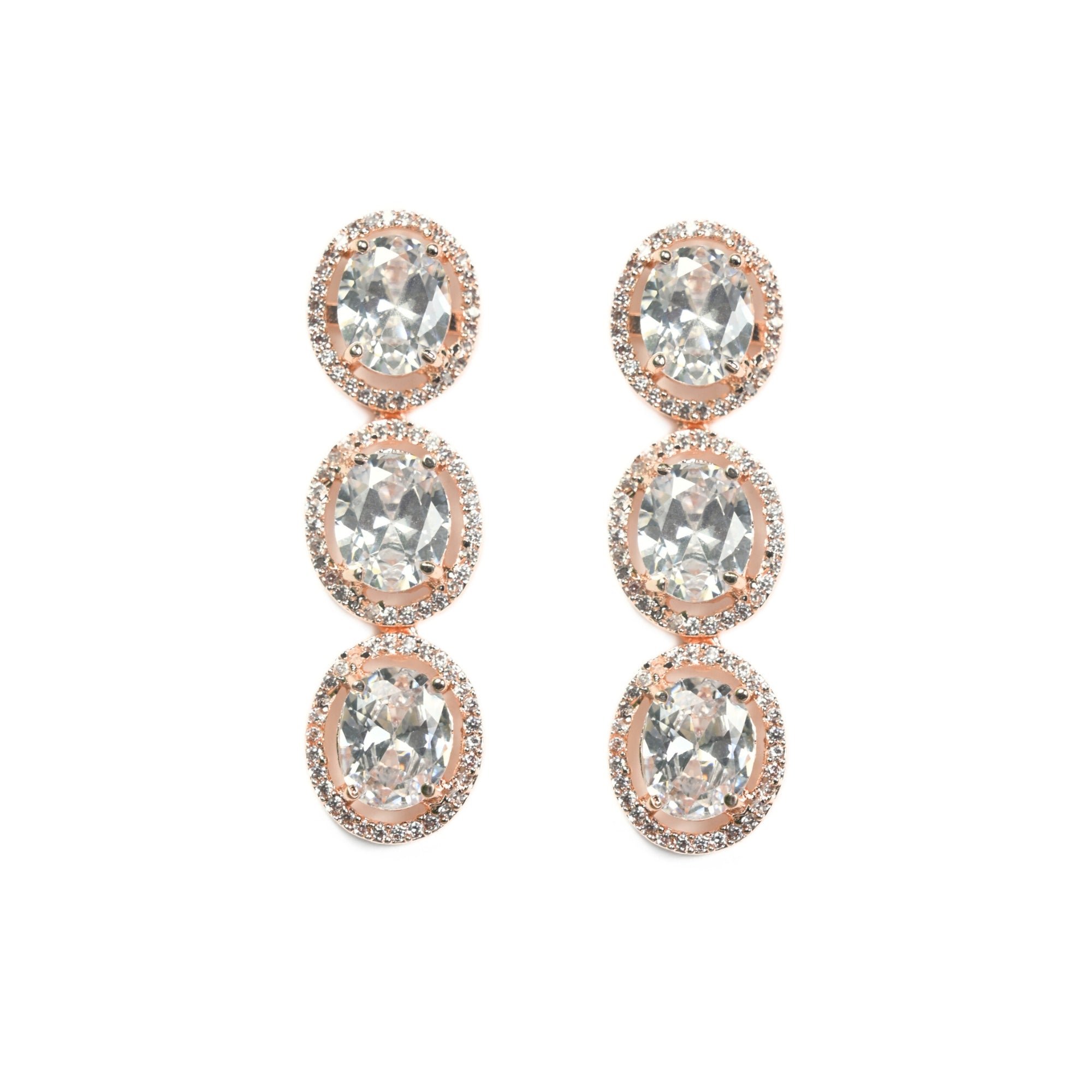 Necklace - Opulent Spark Rose Gold Necklace - Opal Touch