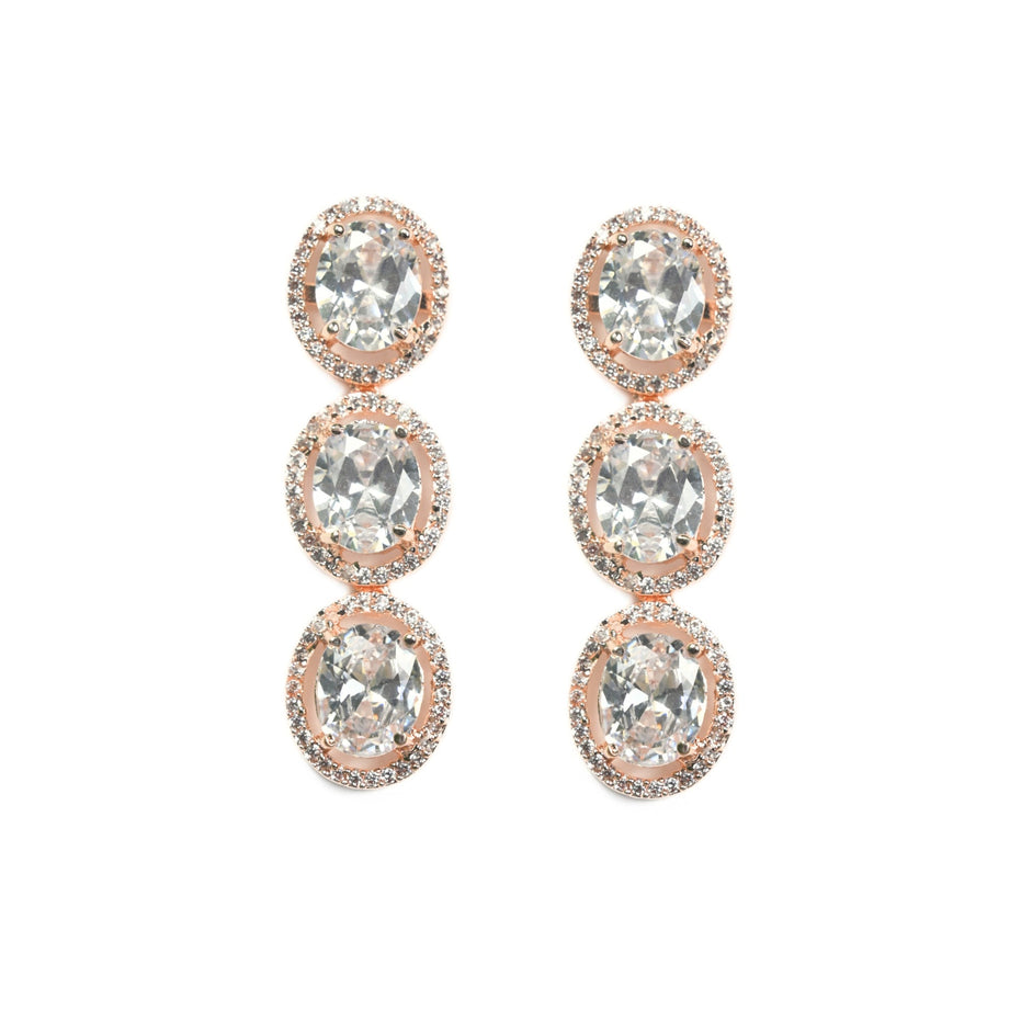 Necklace - Opulent Spark Rose Gold Necklace - Opal Touch