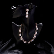 Necklace - Opulent Spark Rose Gold Necklace - Opal Touch