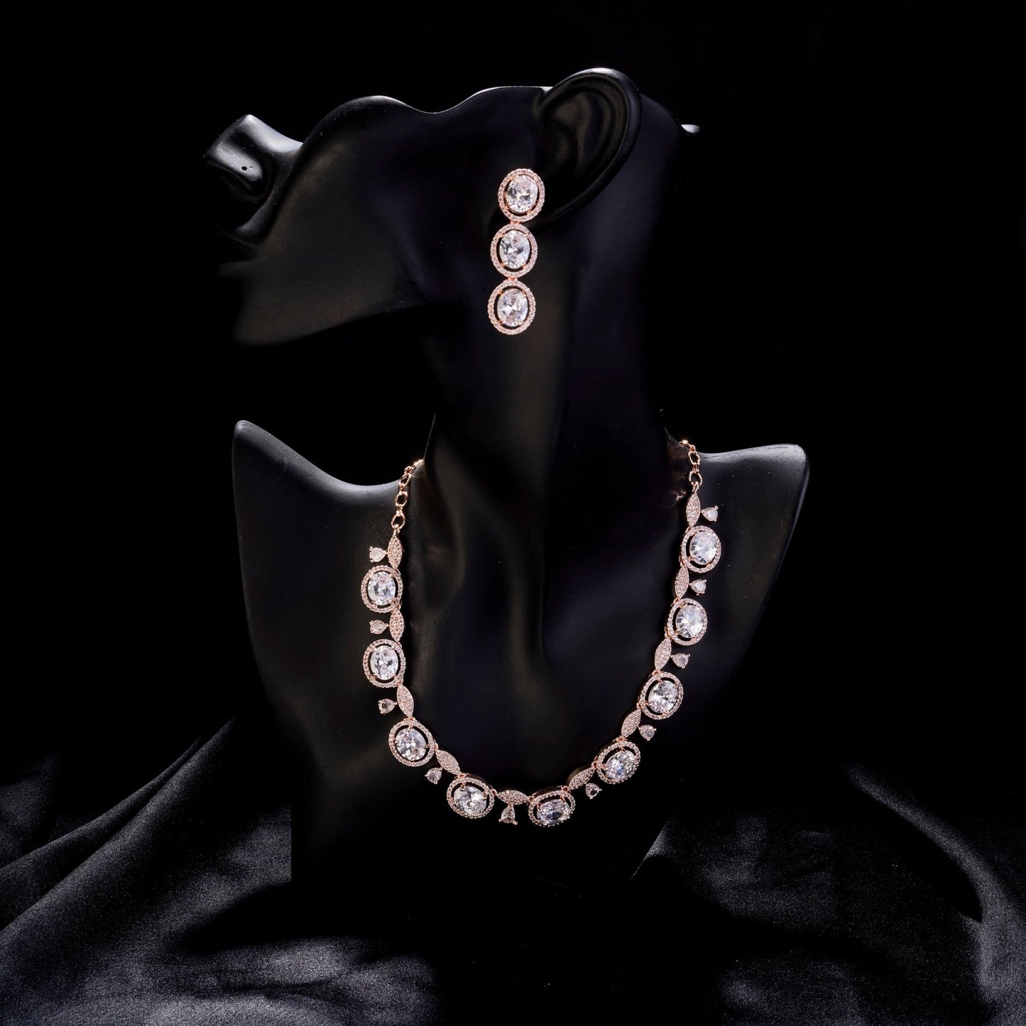 Necklace - Opulent Spark Rose Gold Necklace - Opal Touch