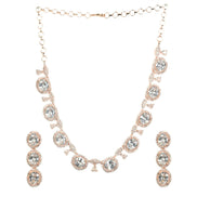 Necklace - Opulent Spark Rose Gold Necklace - Opal Touch