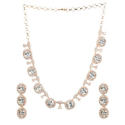 Necklace - Opulent Spark Rose Gold Necklace - Opal Touch