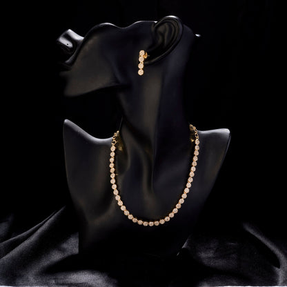 Necklace - Orchid Symphony Gold Plated Necklace - Opal Touch