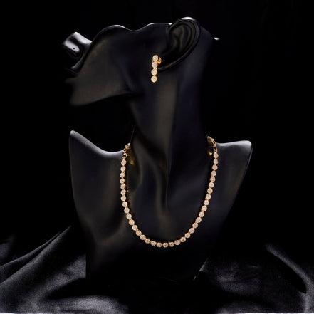 Necklace - Orchid Symphony Gold Plated Necklace - Opal Touch
