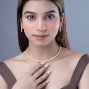 Necklace - Orchid Symphony Gold Plated Necklace - Opal Touch