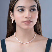 Necklace - Orchid Symphony Rose Gold Necklace - Opal Touch