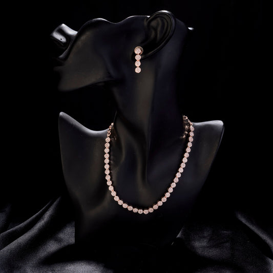 Necklace - Orchid Symphony Rose Gold Necklace - Opal Touch