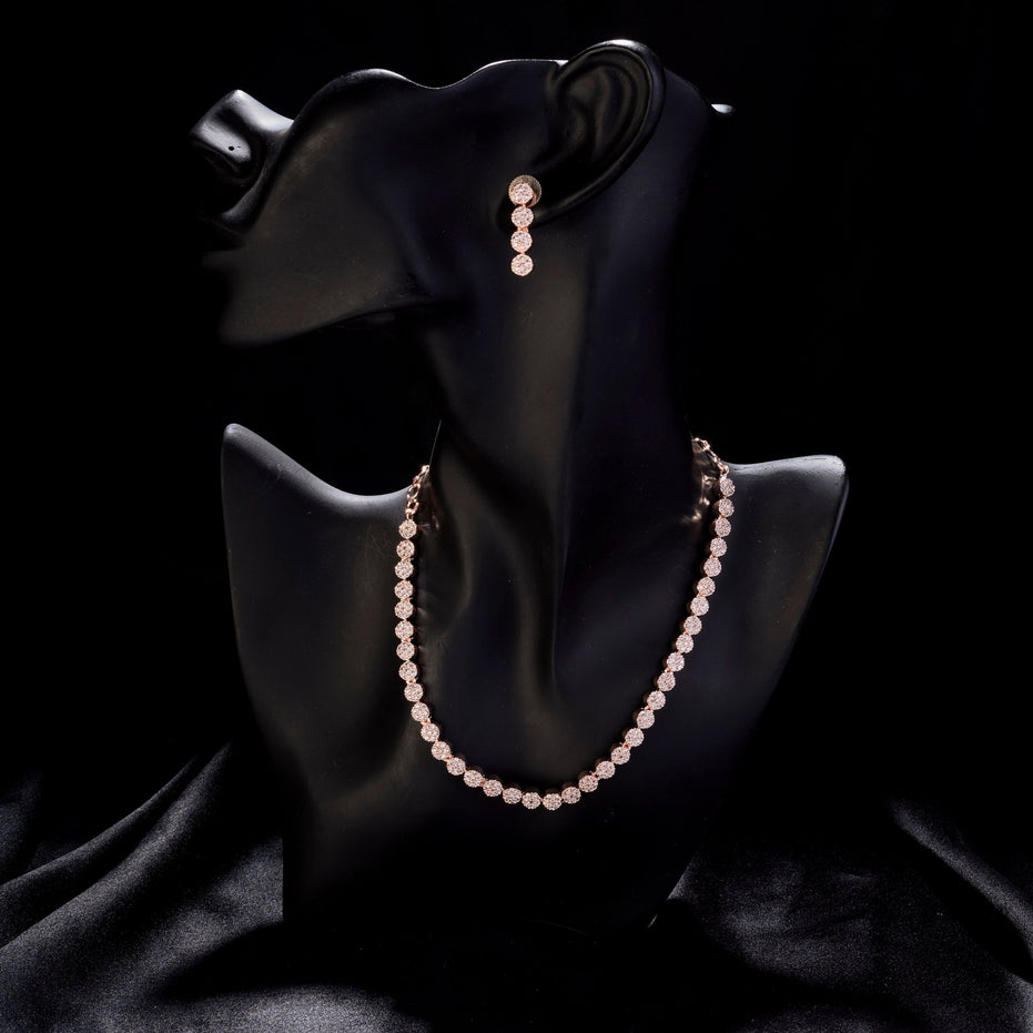 Necklace - Orchid Symphony Rose Gold Necklace - Opal Touch